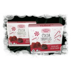 Candy Cane Cocoa Truffles